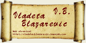 Vladeta Blažarević vizit kartica
